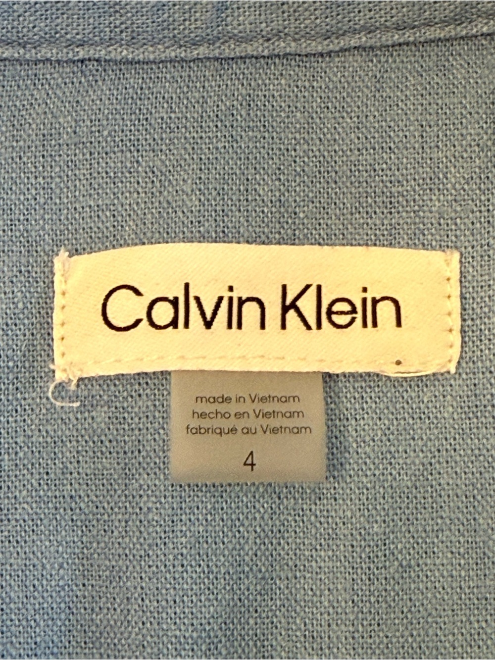 Calvin Klein Light Blue Maxi Shirt Dress with Tie Belt - Picture 8 of 9